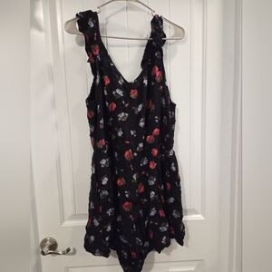 American Eagle Outfitters Black Floral Romper